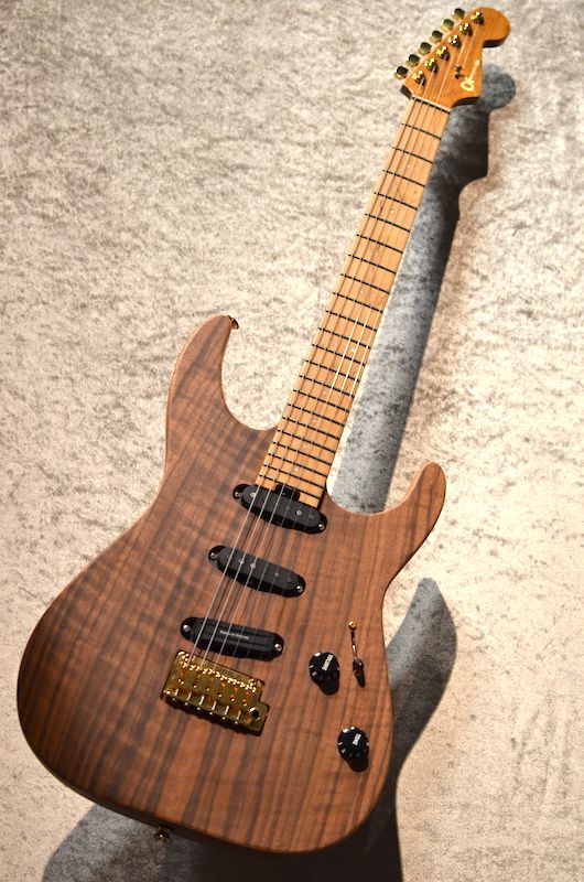 Pro-Mod DK22 SSS 2PT CM Mahogany with Walnut Caramelized Maple FB