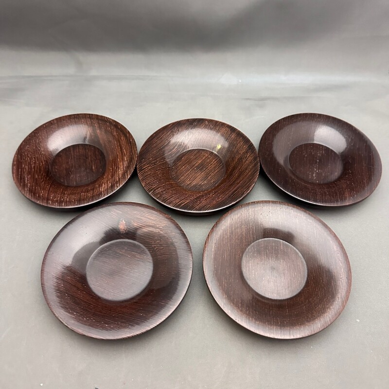 木製 茶托 鉄刀木（たがやさん） 110mm（5枚組）｜茶器・煎茶道具｜京