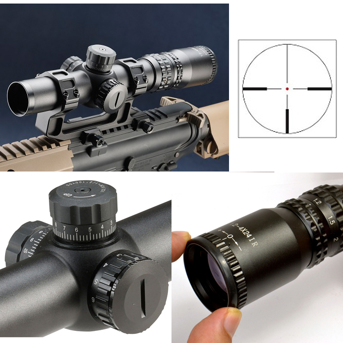 L.A.ホビーショップ / ライフルスコープ TAC-ONE 12424IR 1.2-4x24