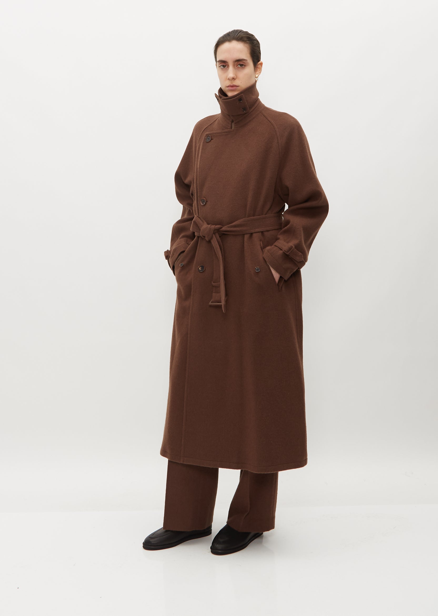 Baby Camel Flannel Trench Coat – La Garçonne