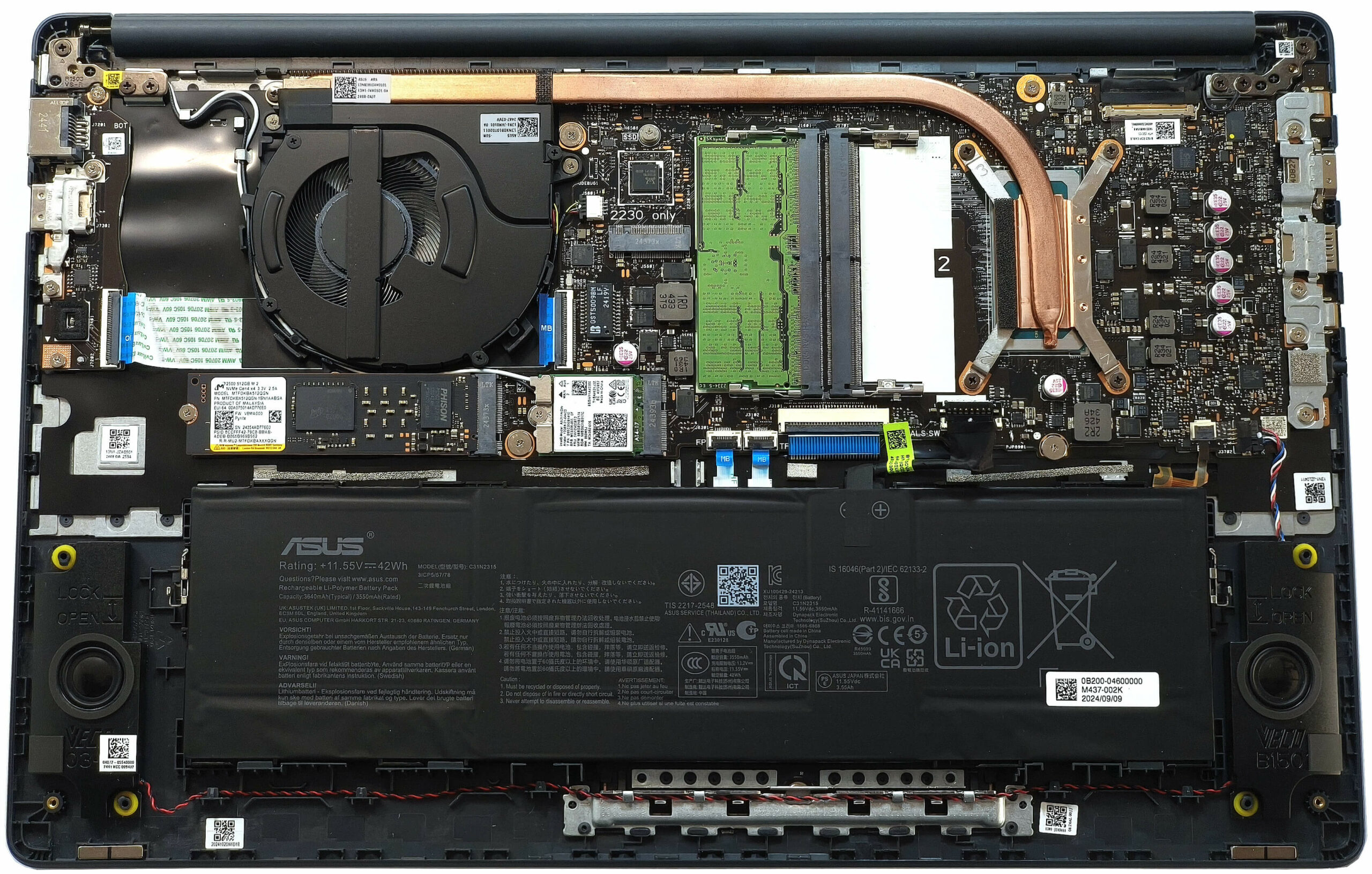 ASUS ExpertBook B1 (B1503)の開け方 - 分解とアップグレード