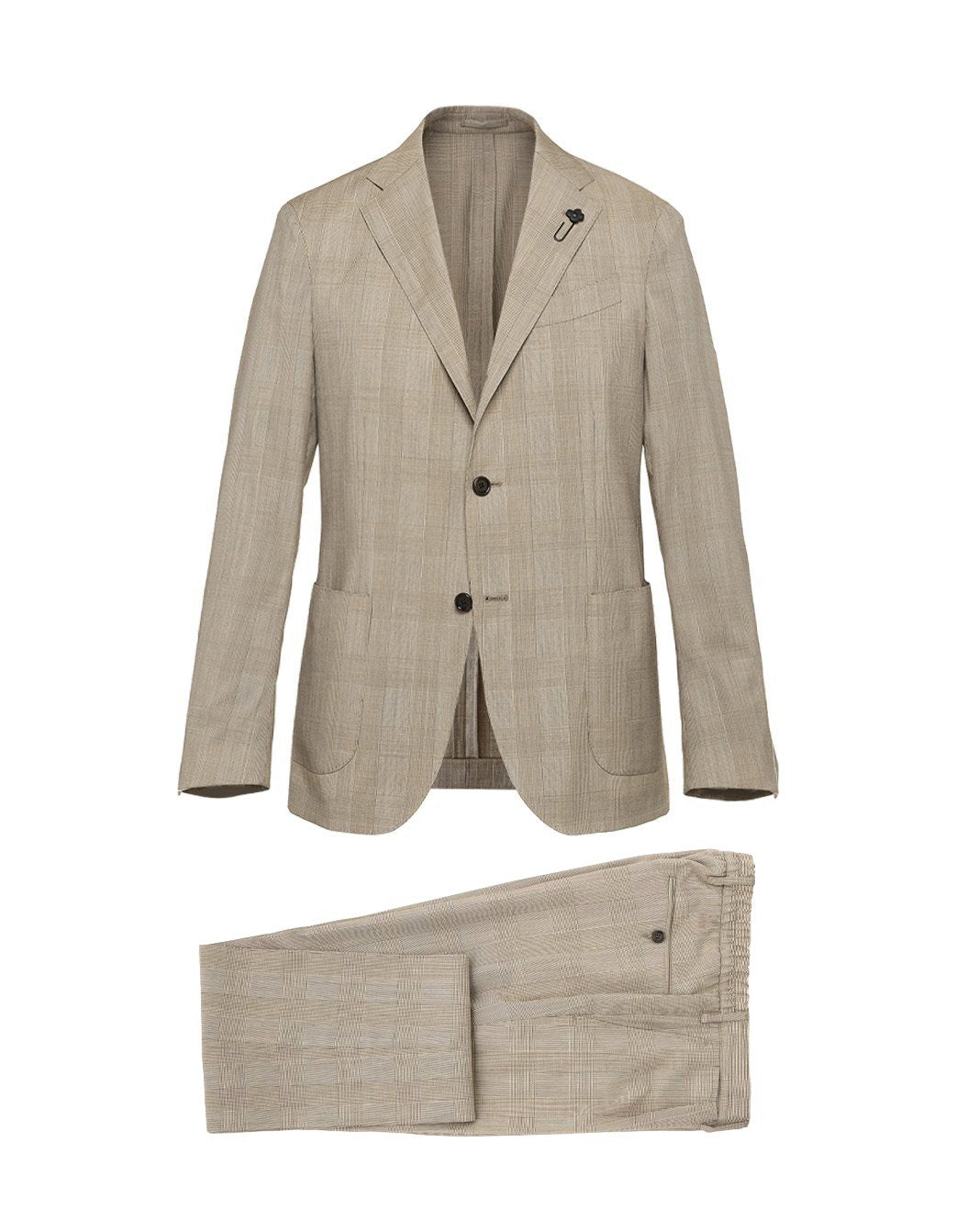 サマーウールグレンチェックスーツ – LARDINI Online Store