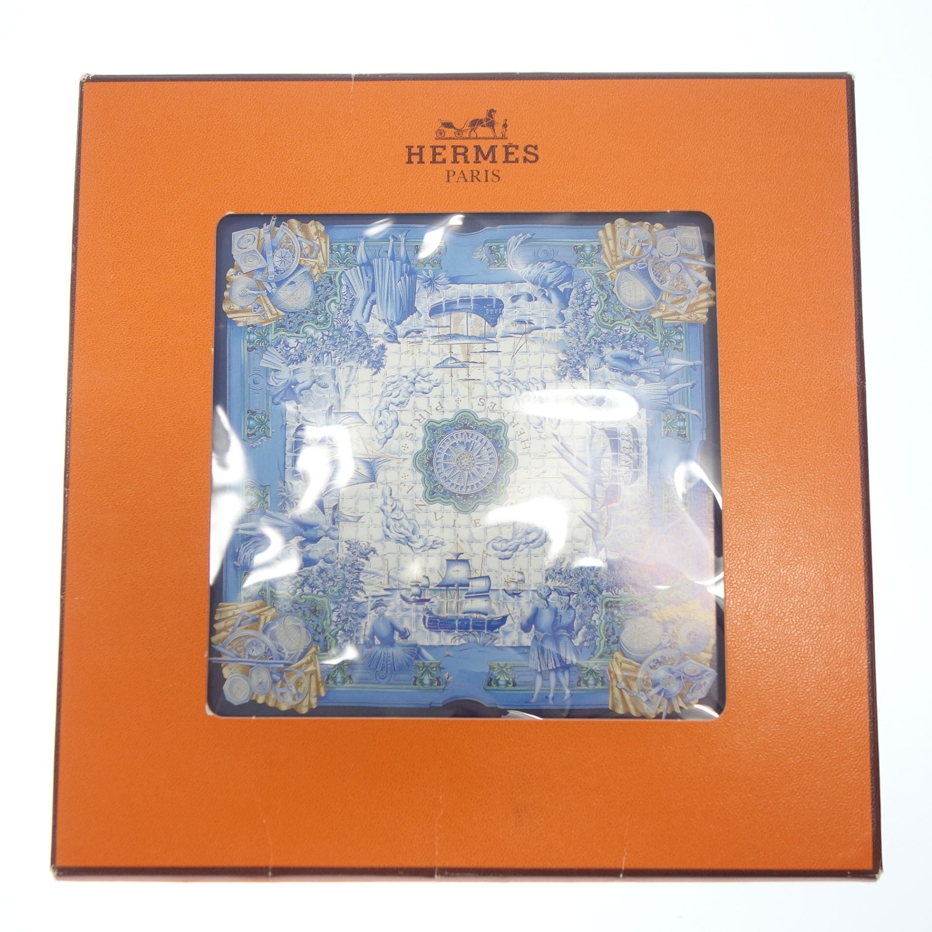 HERMES】エルメス カレ90 AZVLEJOS アズレージョ スカーフ シルク100