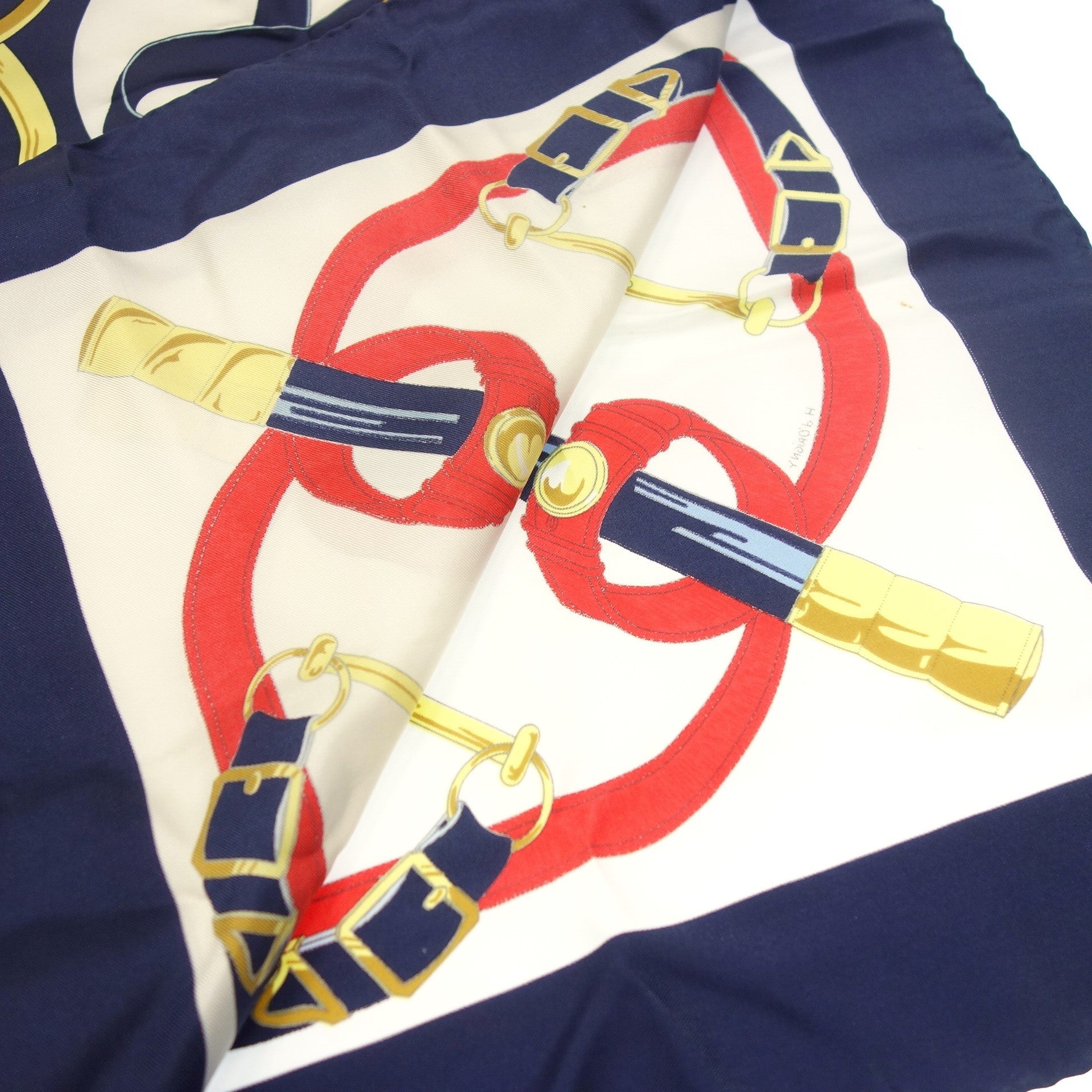 HERMES】エルメス カレ90 Eperon d Or 黄金の拍車 スカーフ シルク100