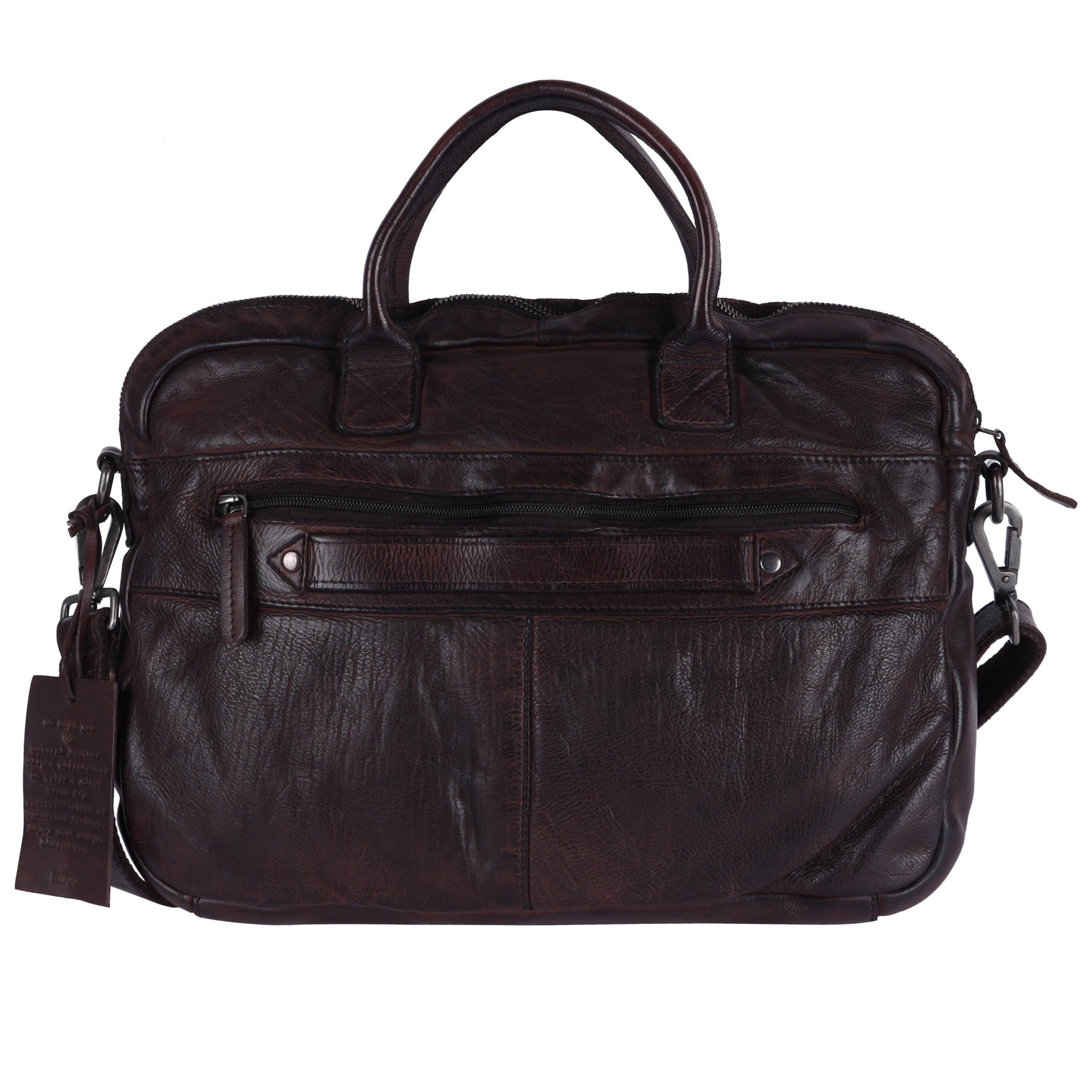 Buy the Georgetown Leather Brief | 100% Full-Grain Leather