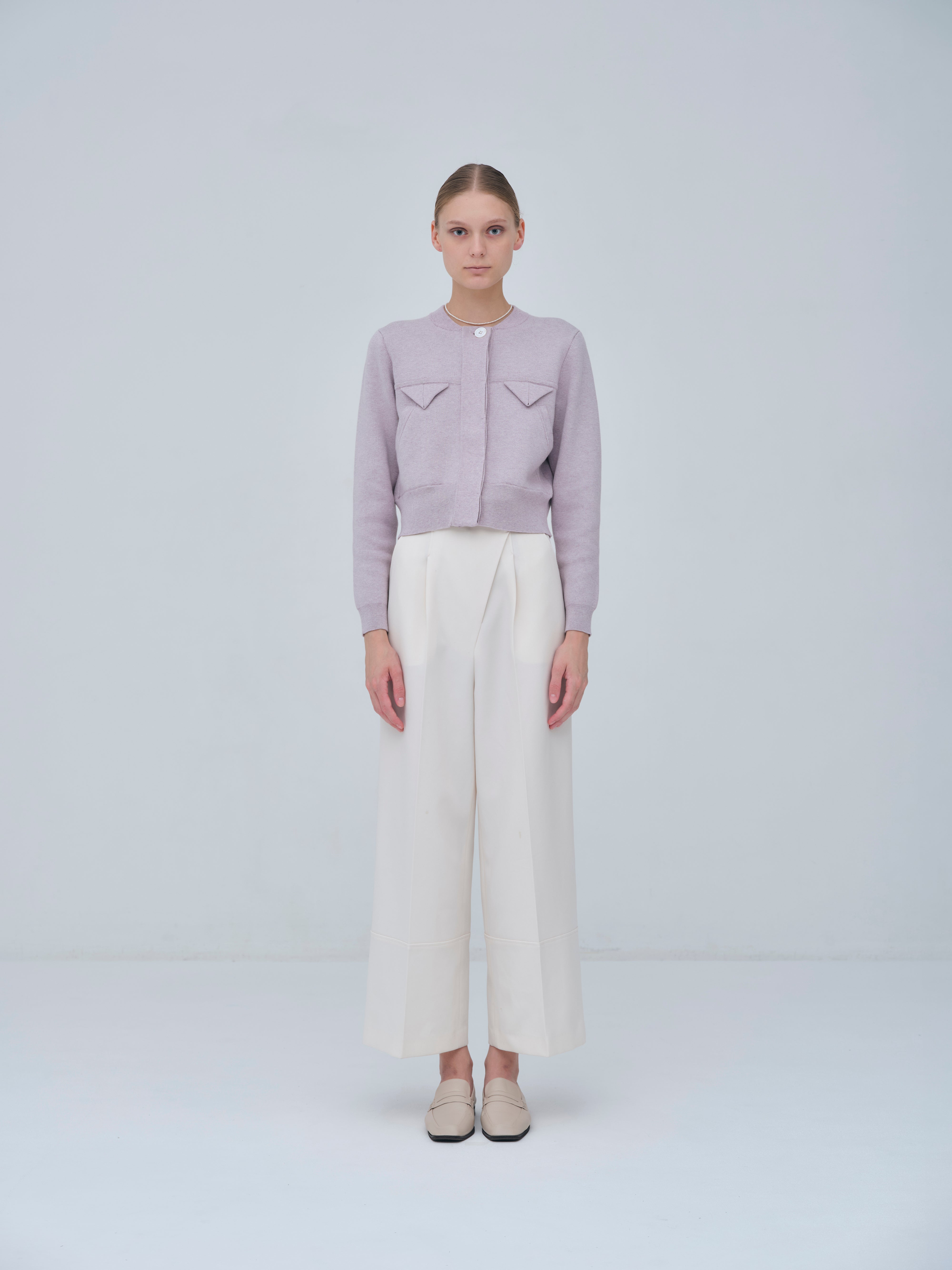 Compact Knit Cashmere Blouson – L'AUBE BLANC