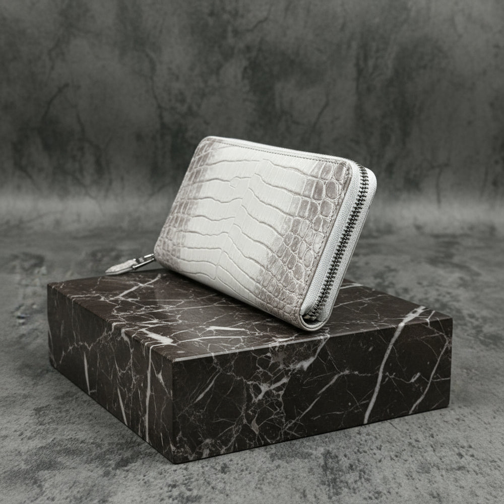 クロコダイル長財布 ラウンドファスナー メンズ レディース 本革