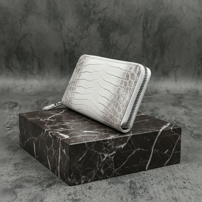 クロコダイル長財布 ラウンドファスナー メンズ レディース 本革