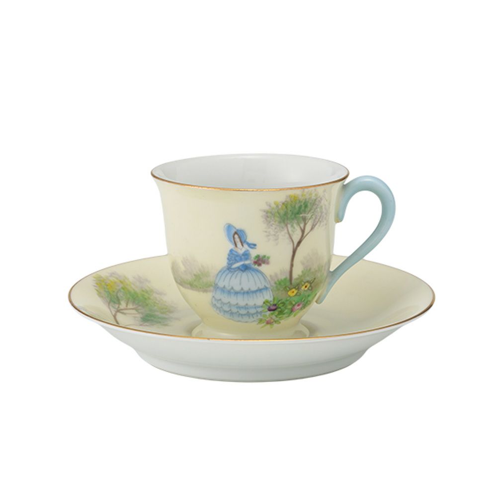 1点限り】オールドノリタケ 金彩 水色ドレス サザンベル デミタス