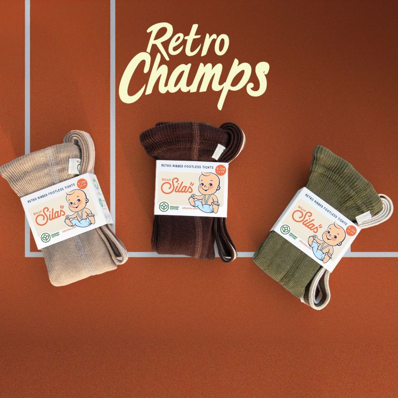 S-1 Silly Silas（シリーサイラス） Footless Chocolate brown stripe