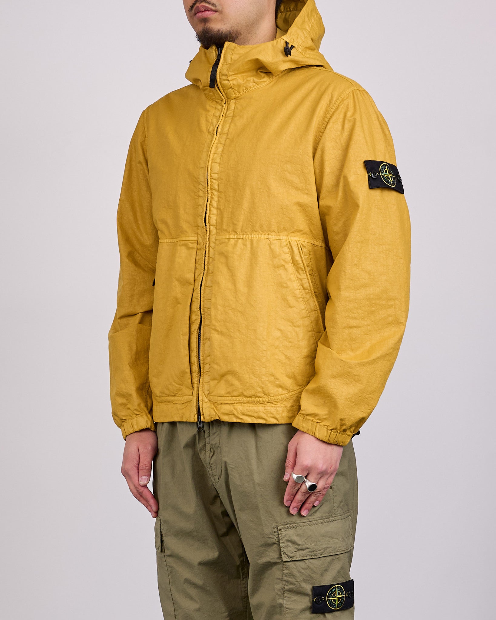 Stone Island Nylon Panama-TC Zip Hooded Jacket Mustard – LESS 17