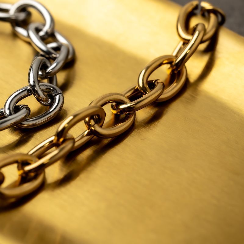 マグネティックチェーンブレスレット（ゴールド／シルバー