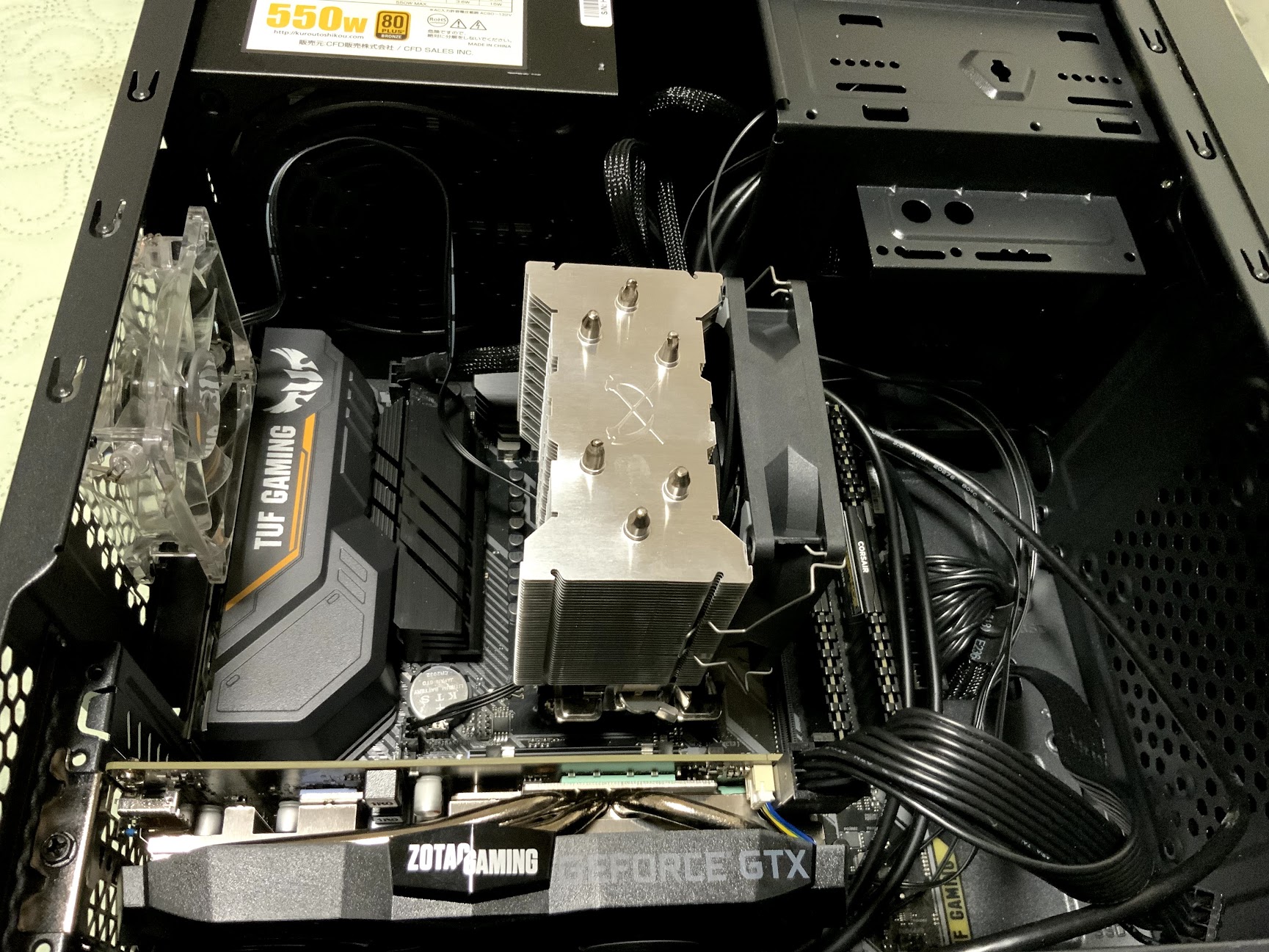 AMD Ryzen 7 3700XのCPUクーラーを白虎弐に乗せ換えしました