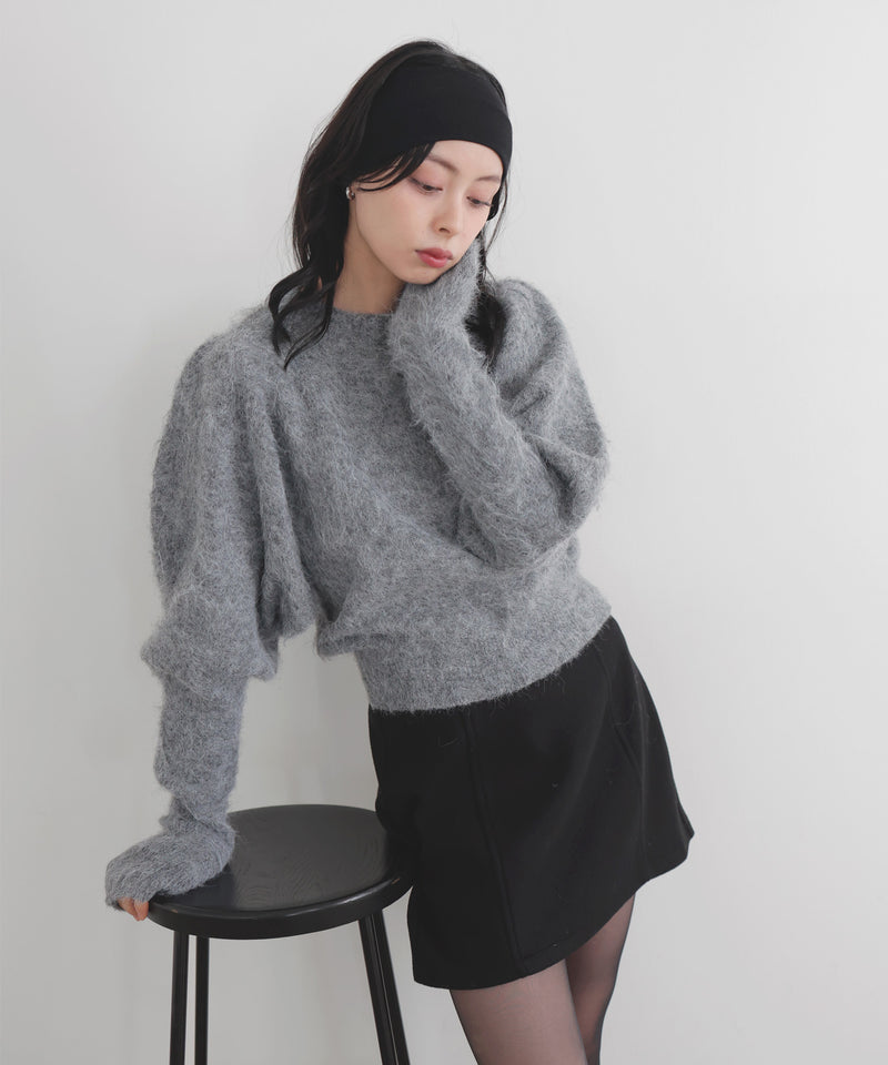 モヘアパフスリーブニット – LIAN