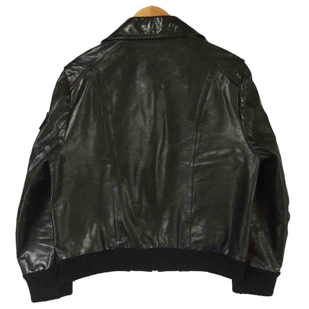 Veronique BRANQUINHO ヴェロニクブランキーノ リブ レザー ブルゾン