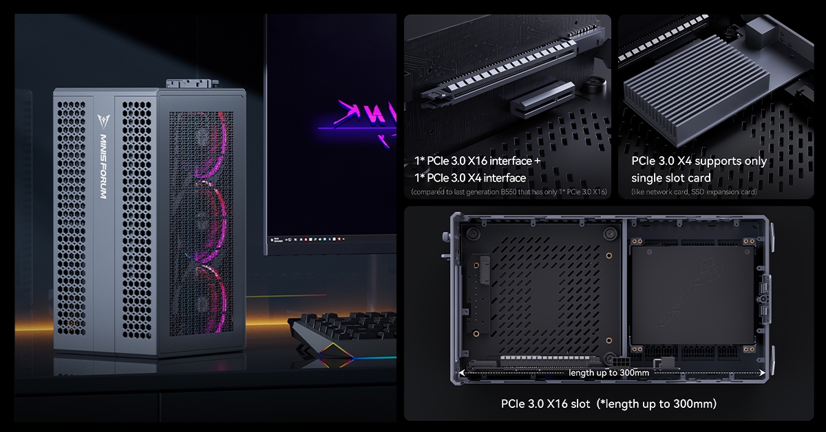 MINISFORUM B550 Pro modular mini PC supports up to Ryzen 7 5800X