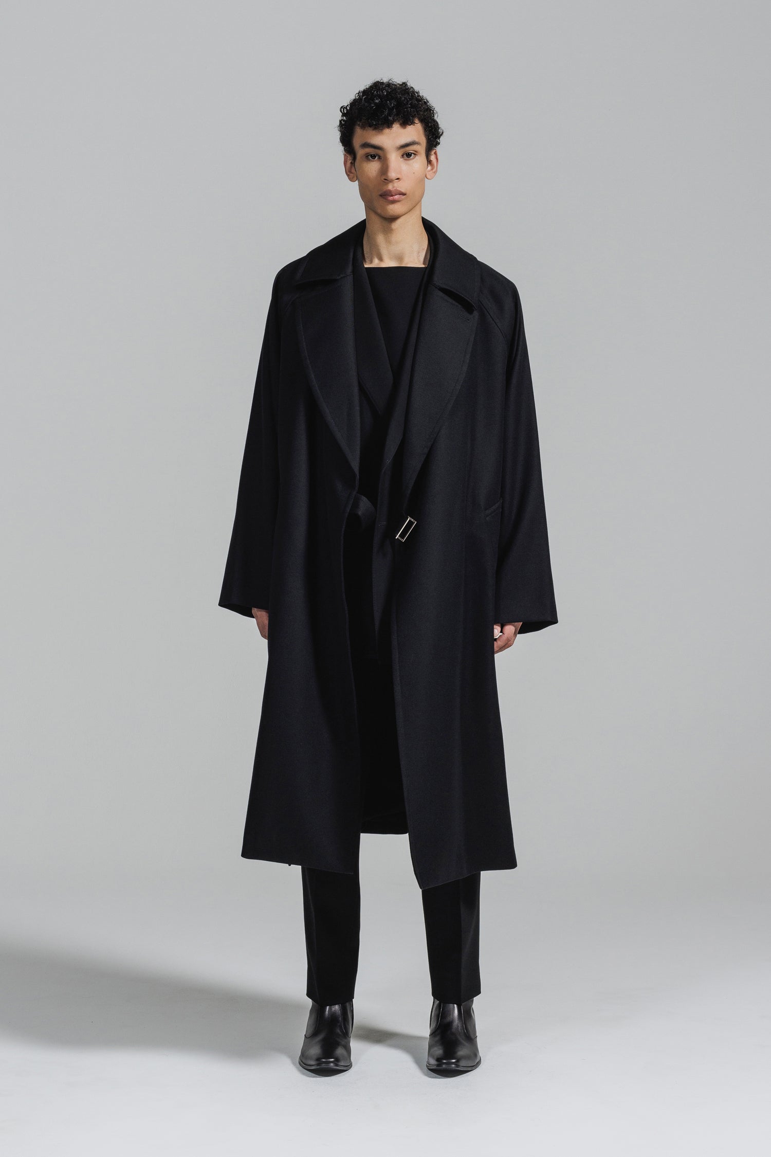 追加生産分] WOOL GABARDINE TIELOCKEN COAT | ウールギャバジンタイ