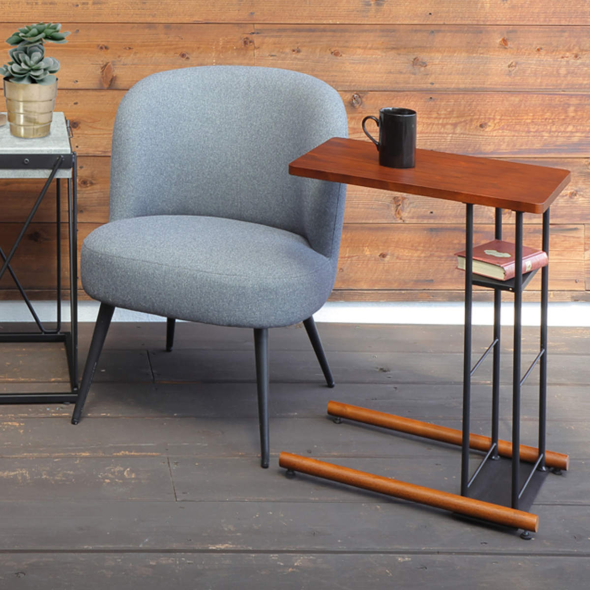 サイドテーブル 高さ60cm アルフ 木製 （ テーブル ナイトテーブル