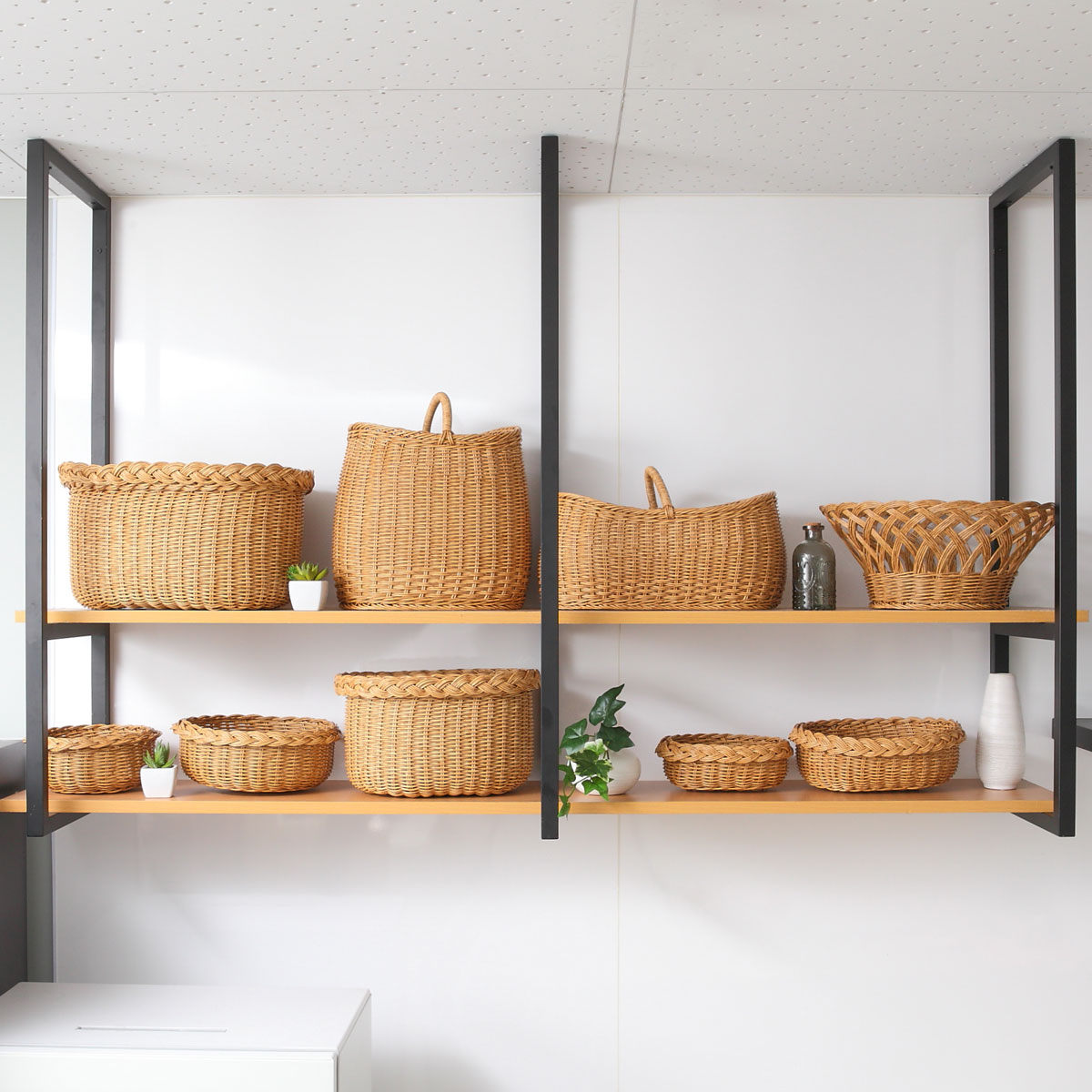 バスケット ユティルナイール ラウンドボウルL 洗える （ かご 手編み