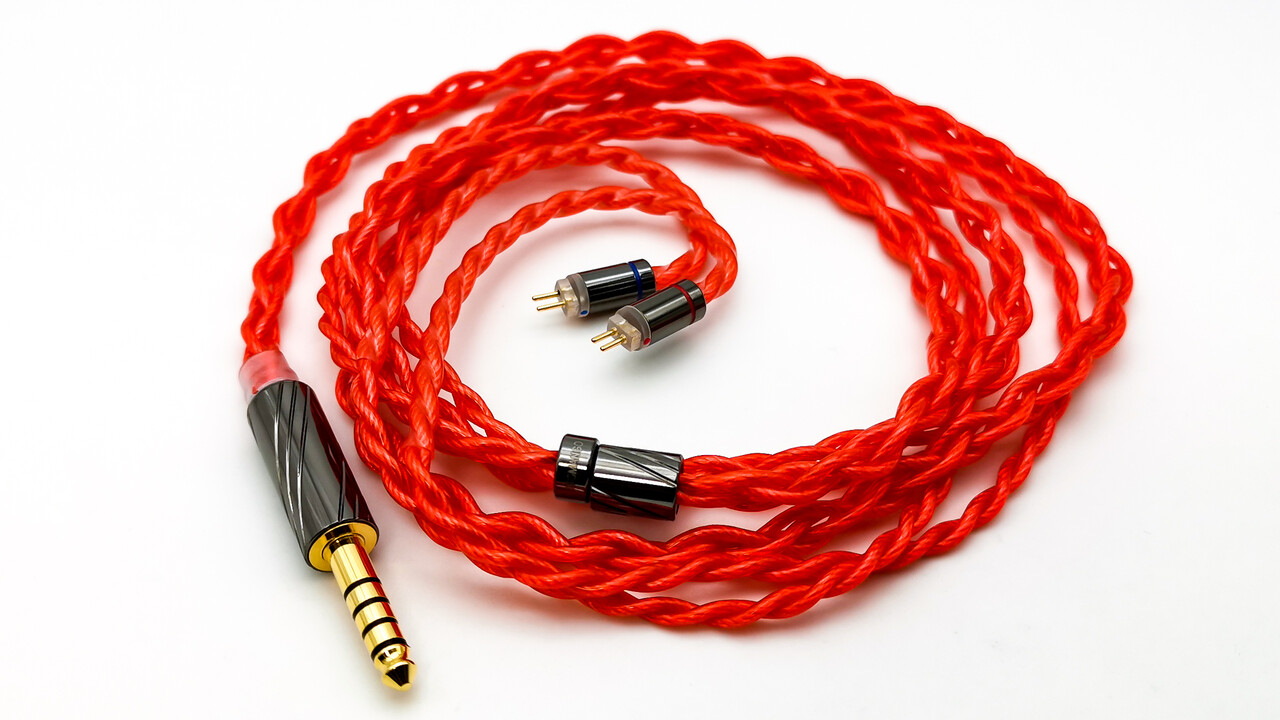 BIGMANGO Suzaku」 4芯銀メッキ線ケーブル (レッド) ／ 鮮明な赤い線材