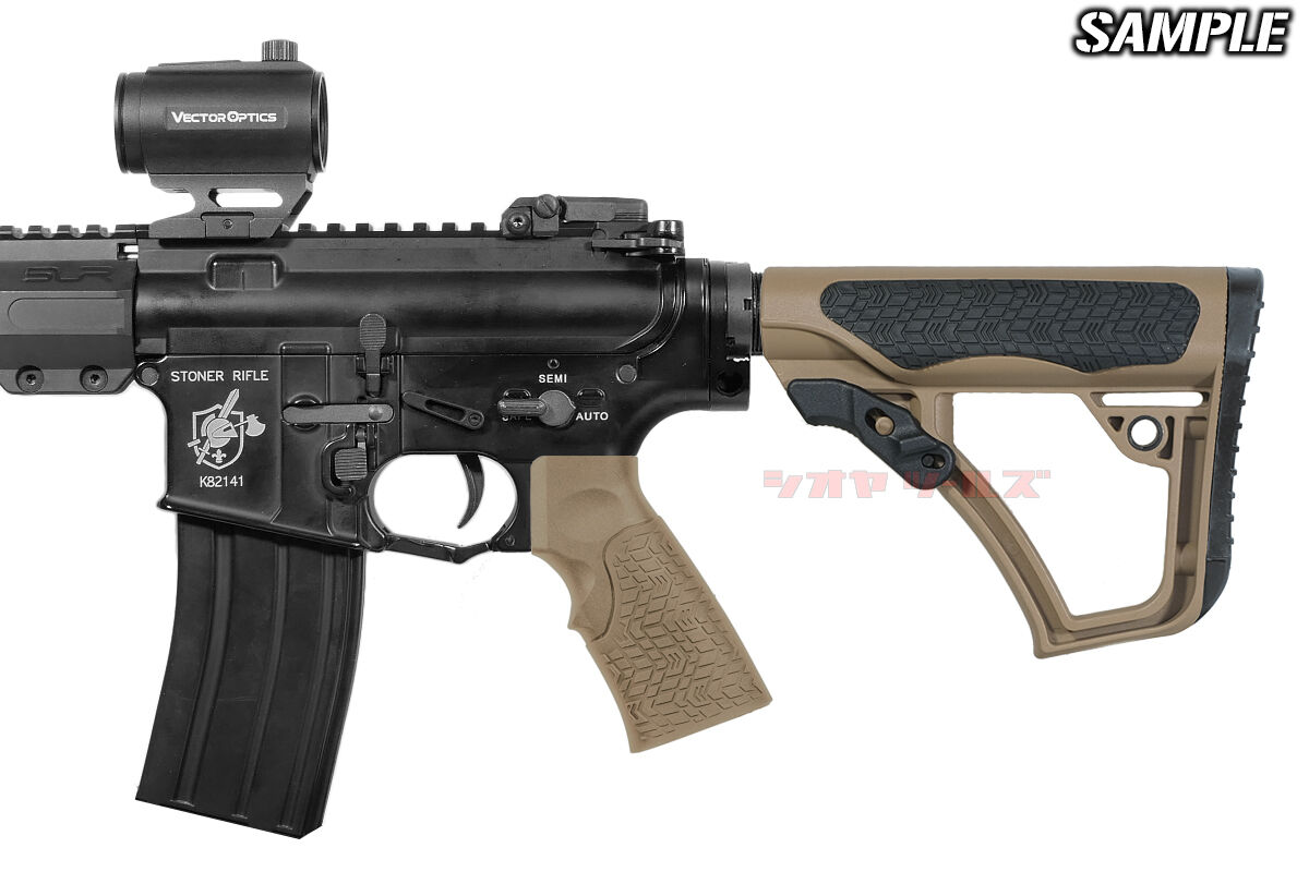 M4用 DANIEL DEFENSE タイプ ポリマー ストック DE(Enhanced Buttstock