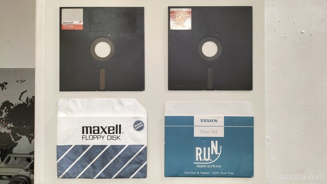1977/昭和52/maxell/TEIJIN/FD2 256D/FD2F256/8インチフロッピー