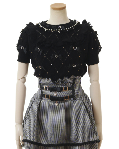 メニービジューリボンダイヤニットトップス ｜ LIZ LISA（リズリサ