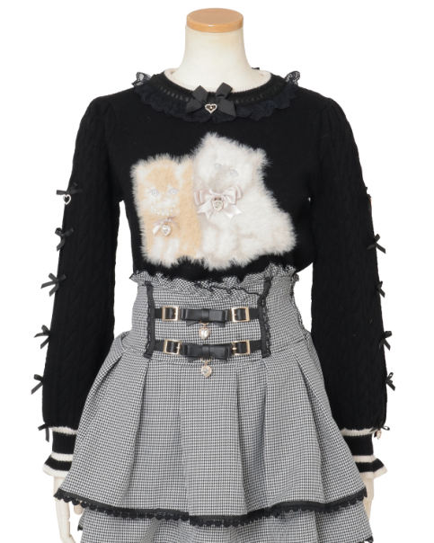 キャットジャガードリボンスリーブニット ｜ LIZ LISA（リズリサ）公式