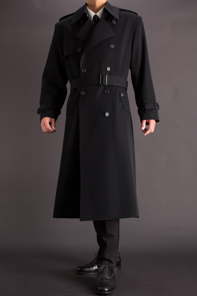 大きなサイズのトレンチコート | ダブルトレンチコートBIGサイズ 着丈