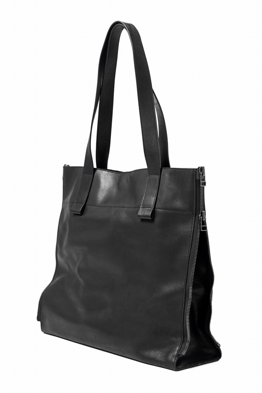 discord Yohji Yamamoto Side Zip Tote Bag L / Soft Shrink Cow