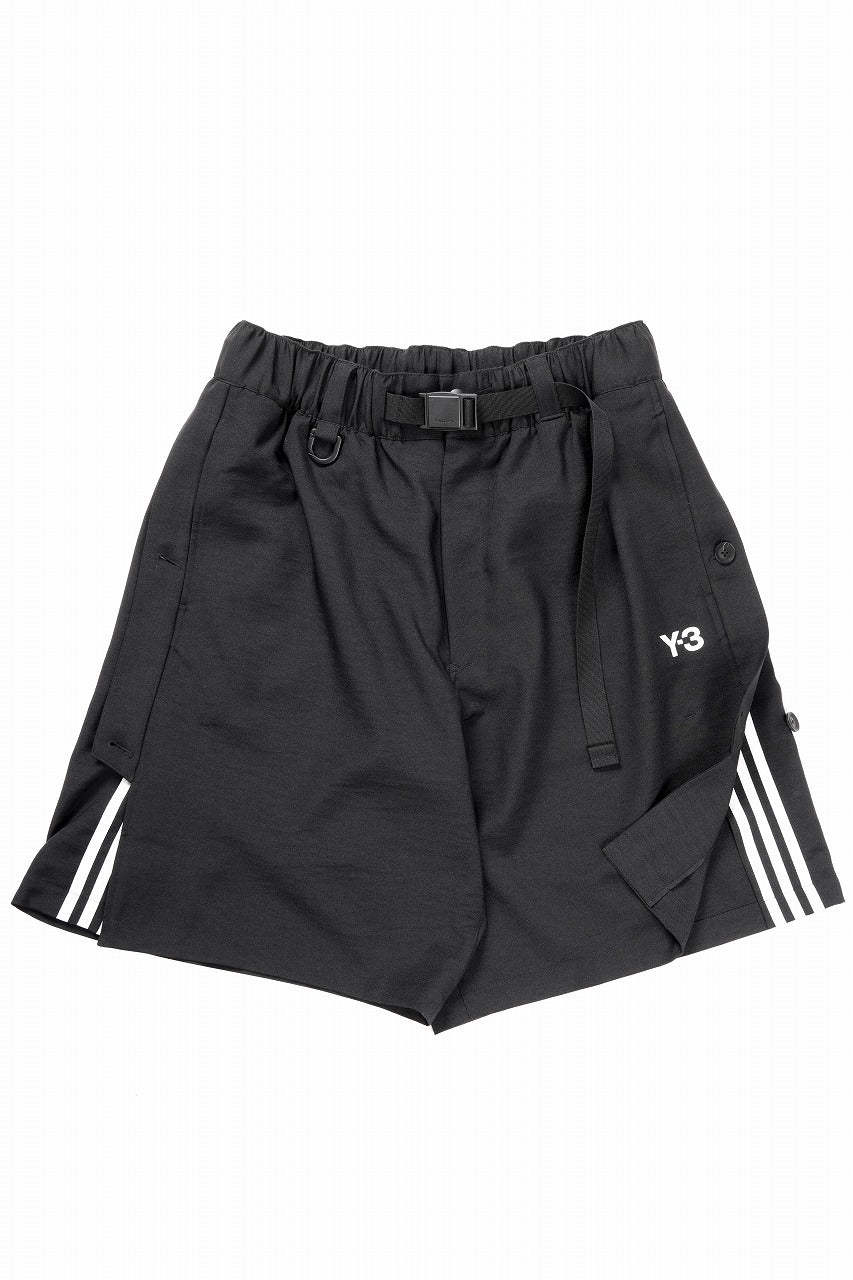 Y-3 Yohji Yamamoto SPORTS UNIFORM 3 STRIPES SHORTS (BLACK)の商品