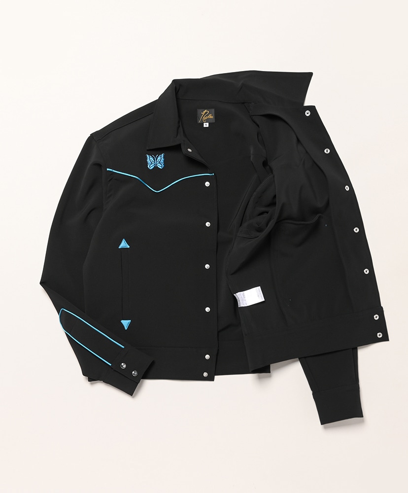 Piping Cowboy Jacket - Poly Double Cloth(L(MEN) Black/ブラック