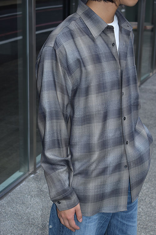 AURALEE[オーラリー] Super Light Wool Check Shirt - 8/30(fri)~ Launch