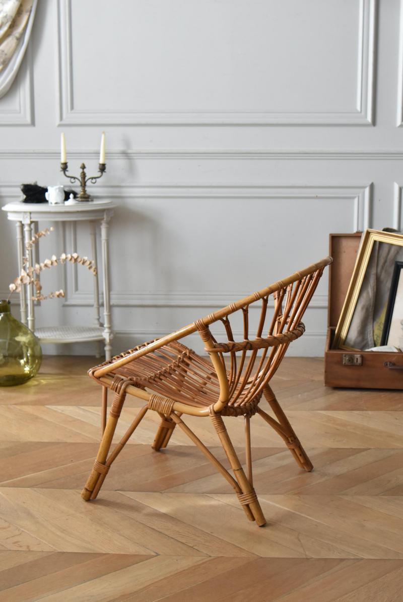 フランスヴィンテージ家具 ラタンチェア.14 フレンチチェア
