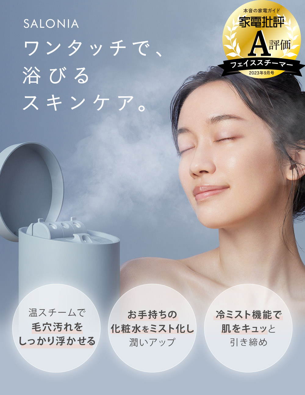 SALONIA_ピュアブライトスチーマー