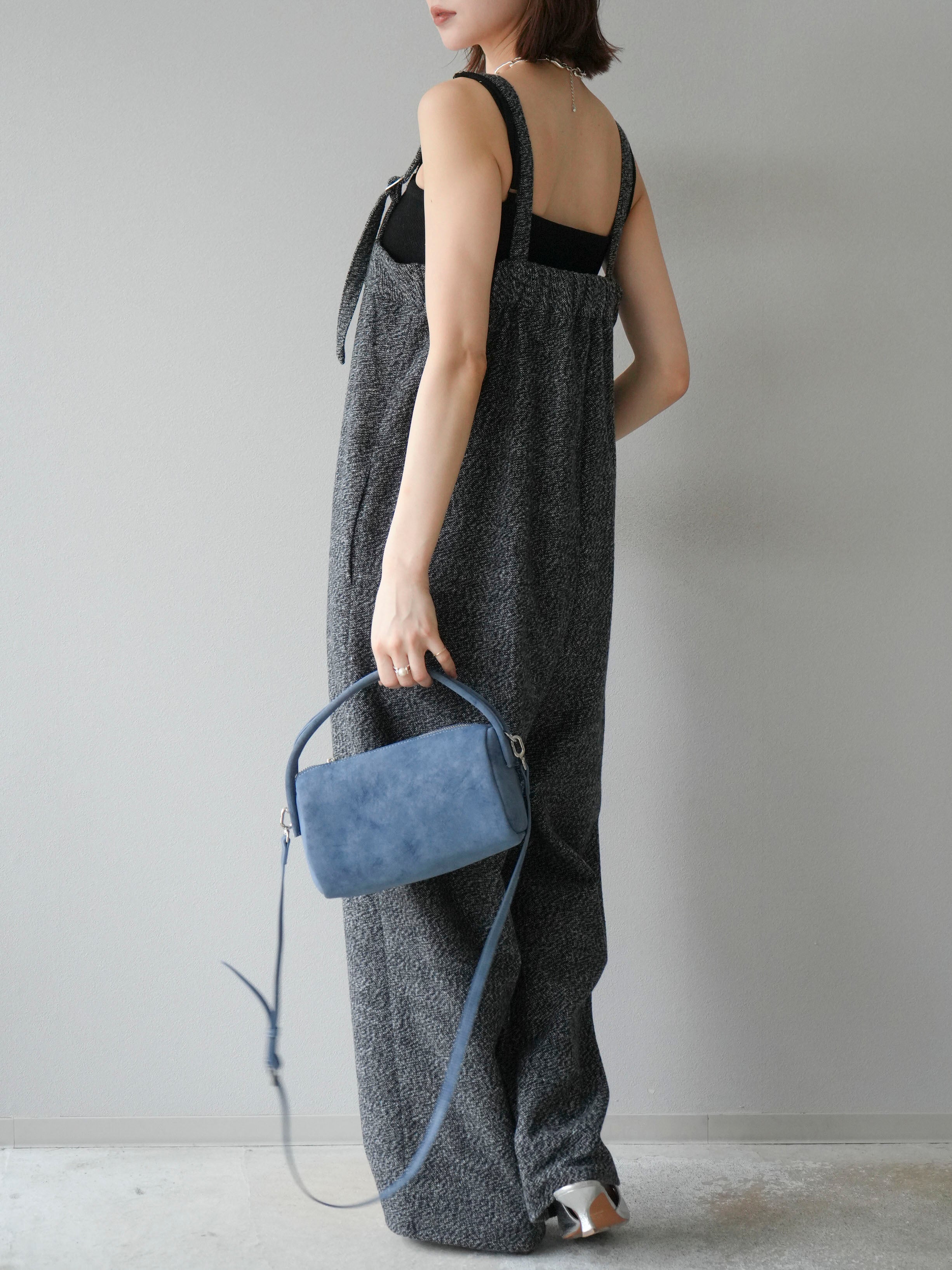 予約]ツイードベアサロペット/ブラック – Lumier