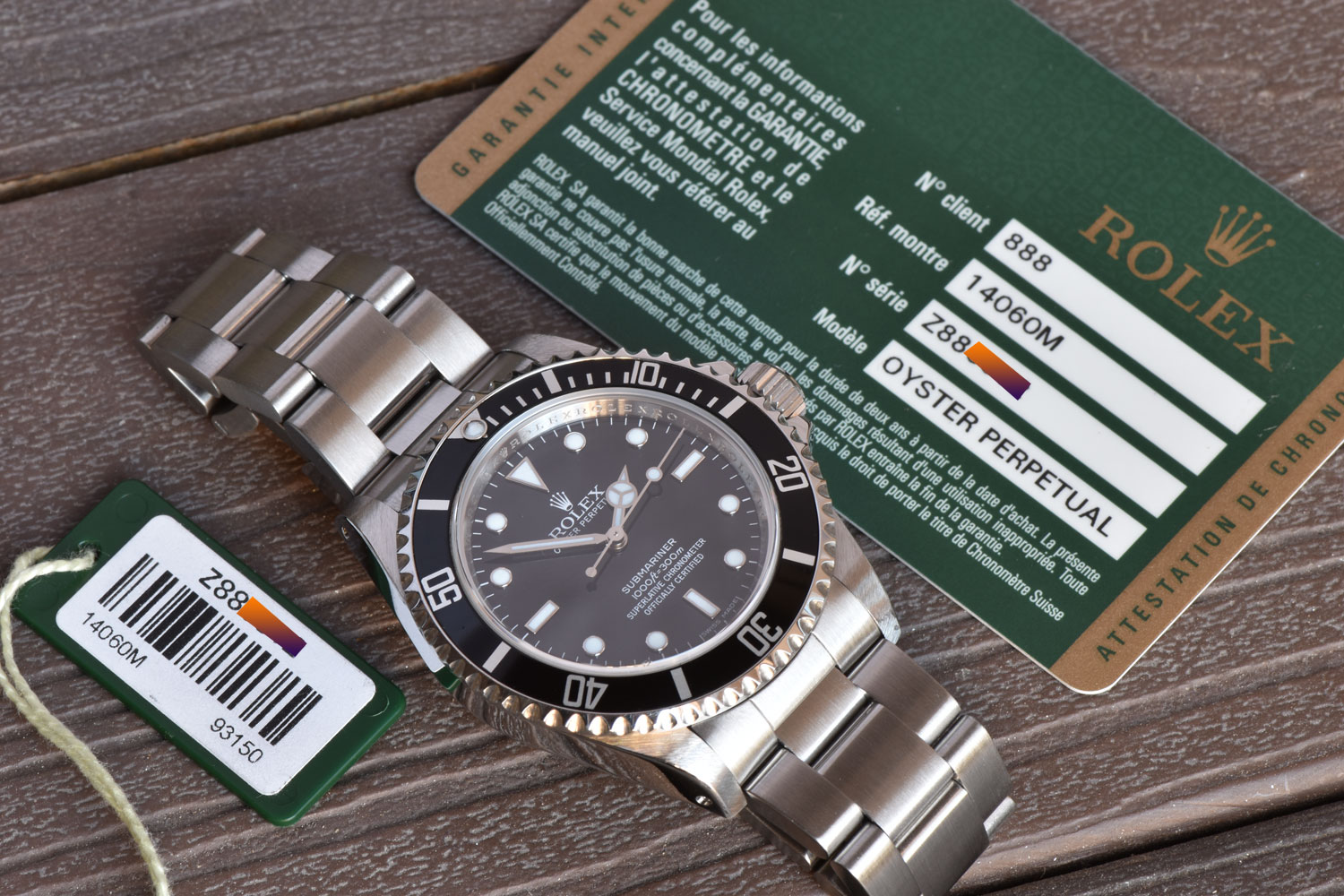 Mens Rolex No Date Submariner 14060M 4-Liner Stainless Steel Watch