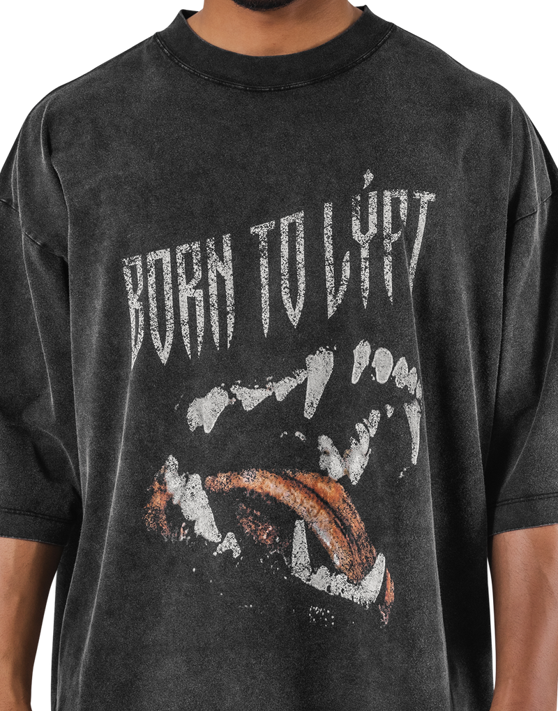 Fang Graphic Vintage Extra Big T-Shirt - Black – LÝFT