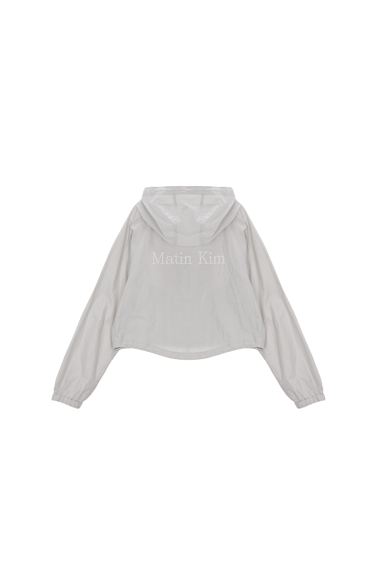 MATIN CROP HOODY COATING JUMPER IN NAVY - MATINKIM