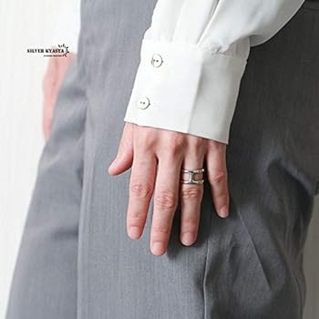 Amazon | [silver KYASYA]シルバー925 イニシャル Hリング シルバー