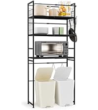 Amazon.co.jp: LORAK ゴミ箱上ラック 幅56～84cm伸縮 キッチン棚 左右