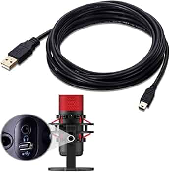 Amazon.com: ienza Long 10FT Mini-B USB Cable Cord Wire for HyperX
