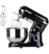 Amazon | KALELAISU スタンドミキサー 5.5L大容量 99分タイマー機能 三