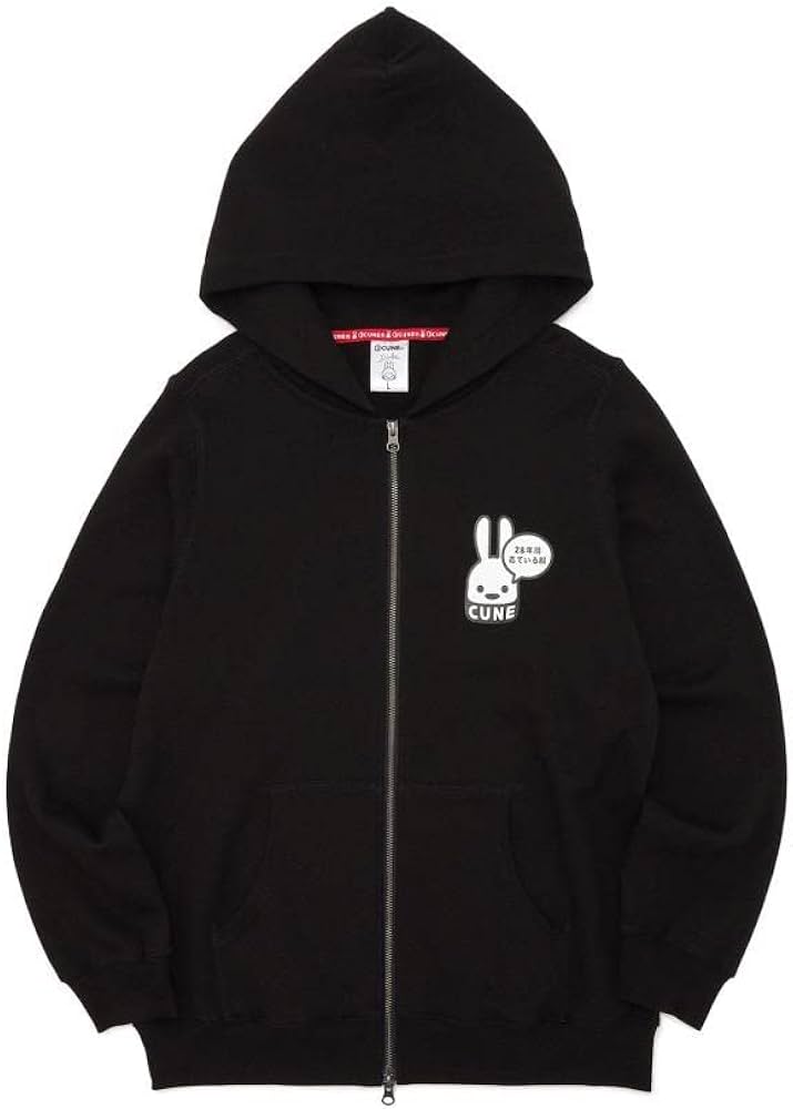 Amazon.co.jp: CUNE キューン 28th ZIP PARKA ジップパーカー うさぎが