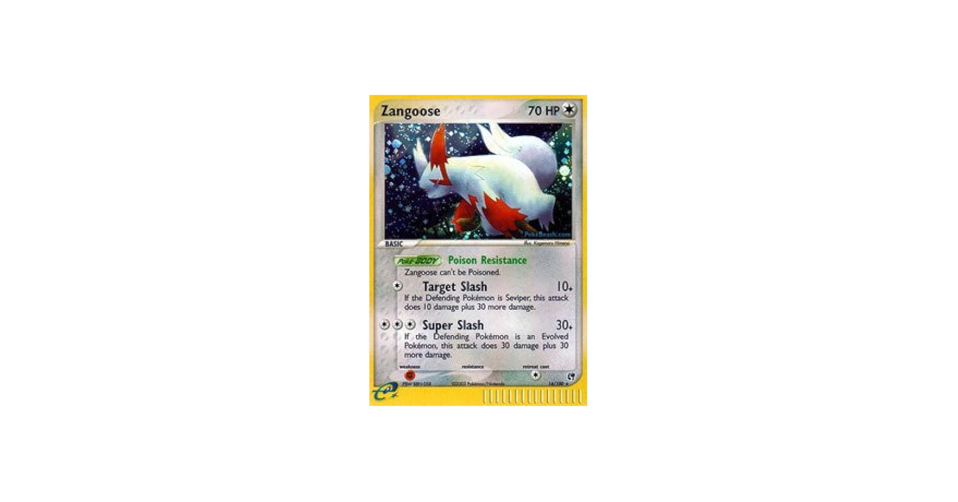 Amazon.com: Pokemon - Zangoose (14) - EX Sandstorm - Holo : Toys