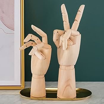 Amazon | Revteds 木製 デッサン ハンド マネキン トルソー (男性右手