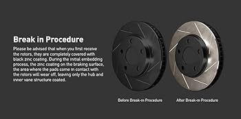R1 Concepts Slotted Black Disc Brake Rotor Set Front 1989-1990