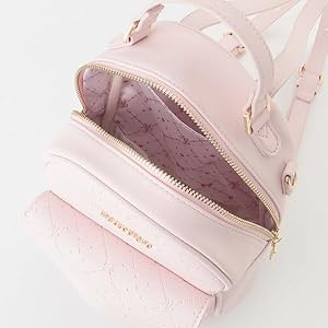 Amazon | [mezzo piano] モノグラム柄型押し ミニリュック ライト