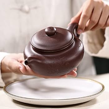 Amazon | 紫砂壺中国の急須宜興原鉱の紫泥の名人の純粋な手工芸の急須