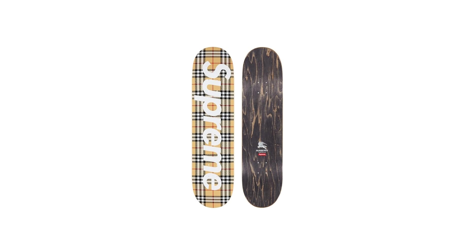 Amazon.co.jp: SUPREME Burberry Skateboard Beige SS22SB1 Burberry